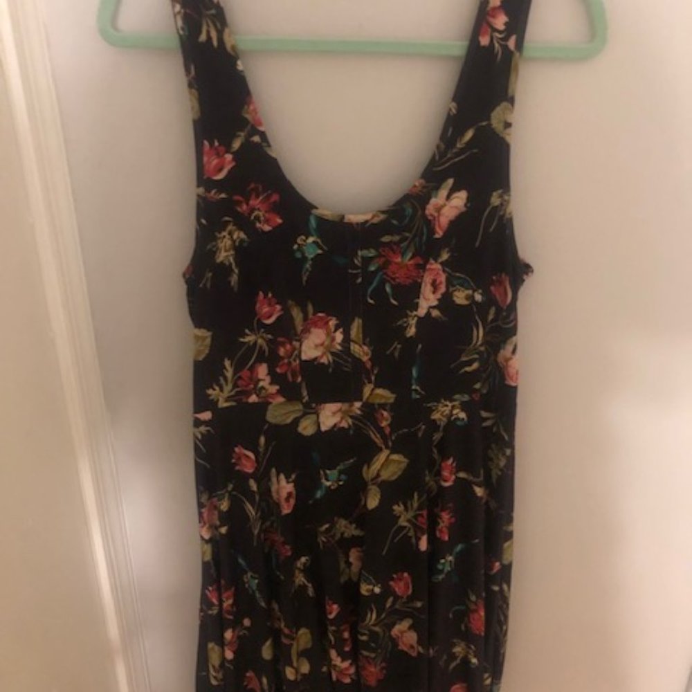 Free People SIlky Floral Mini Dress